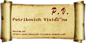 Petrikovich Viviána névjegykártya